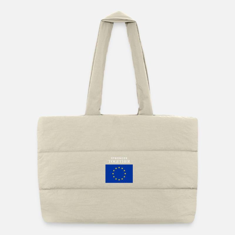 Gemeinsam Stark EU Flagge Puffer-Einkaufstasche