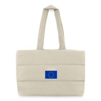 Zusammen stärker EU Flagge - Puffer-Einkaufstasche - Naturweiß - Vorne