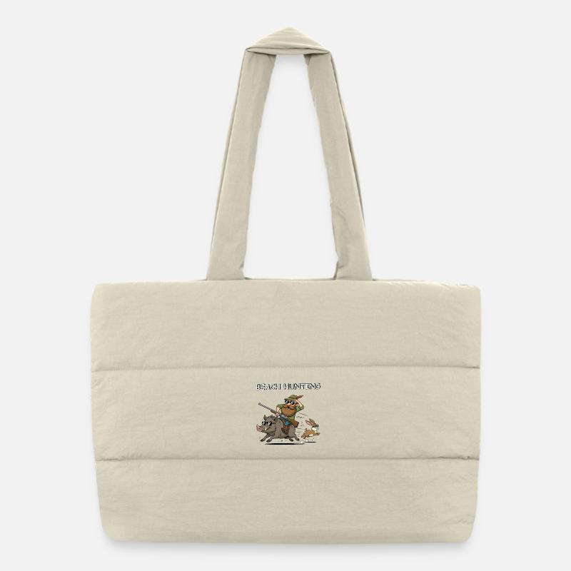 Beach Hunting Puffer-Einkaufstasche