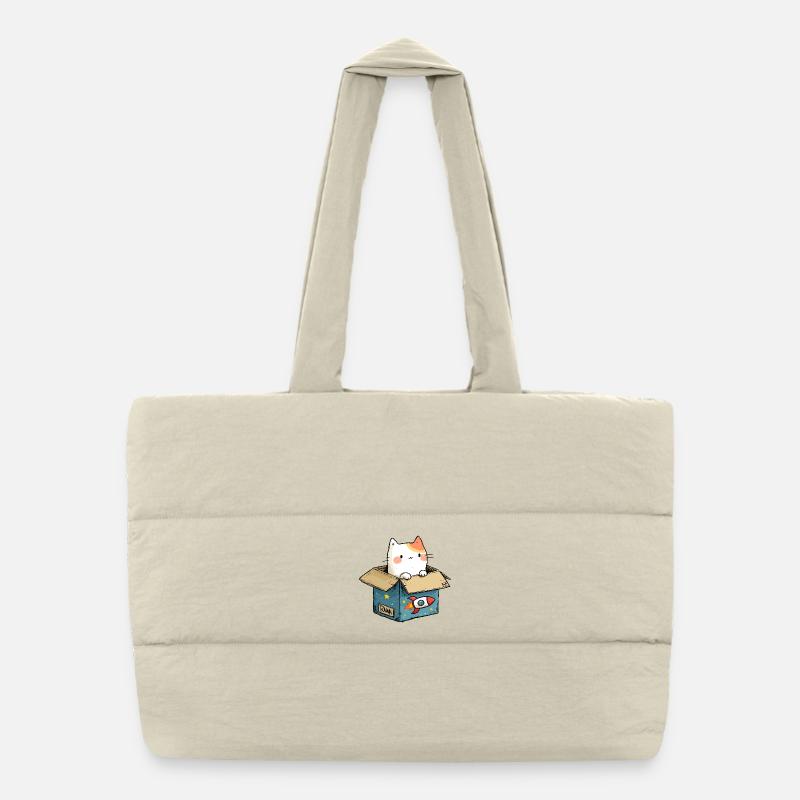 L’espace de jeu du chat Sac shopping matelassé