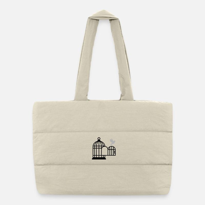 Birdcage Open Freedom Puffer Shopping Bag