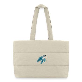 Tortue chic lunettes - Sac shopping matelassé - blanc naturel - Devant