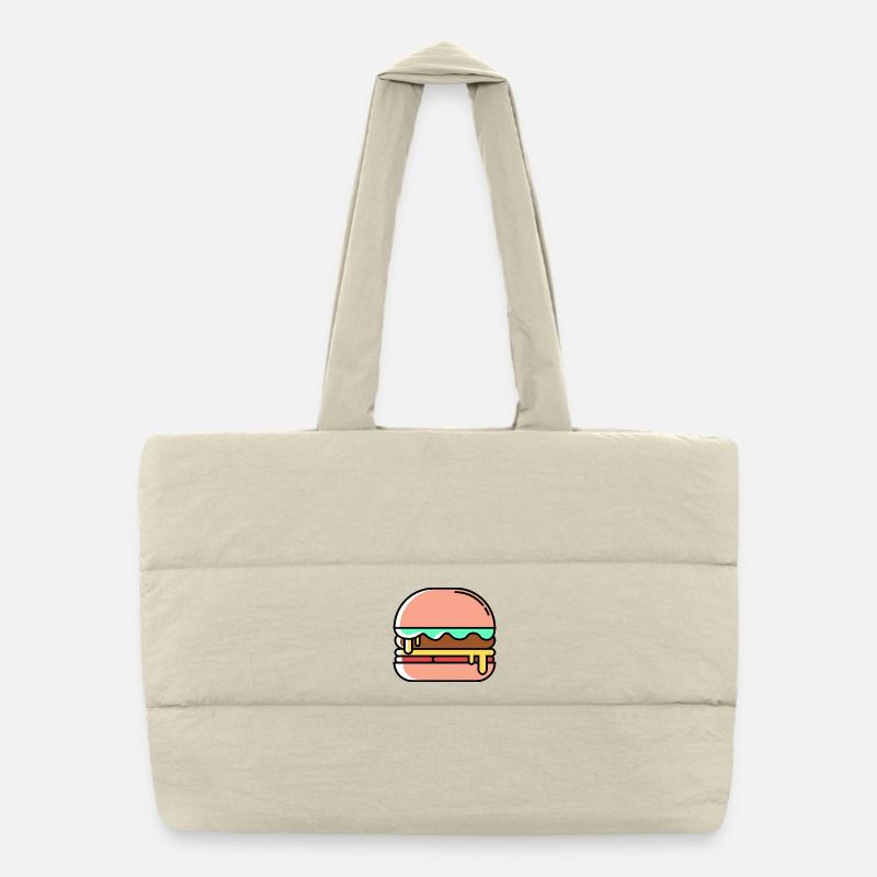 Burger Icon Puffer-Einkaufstasche