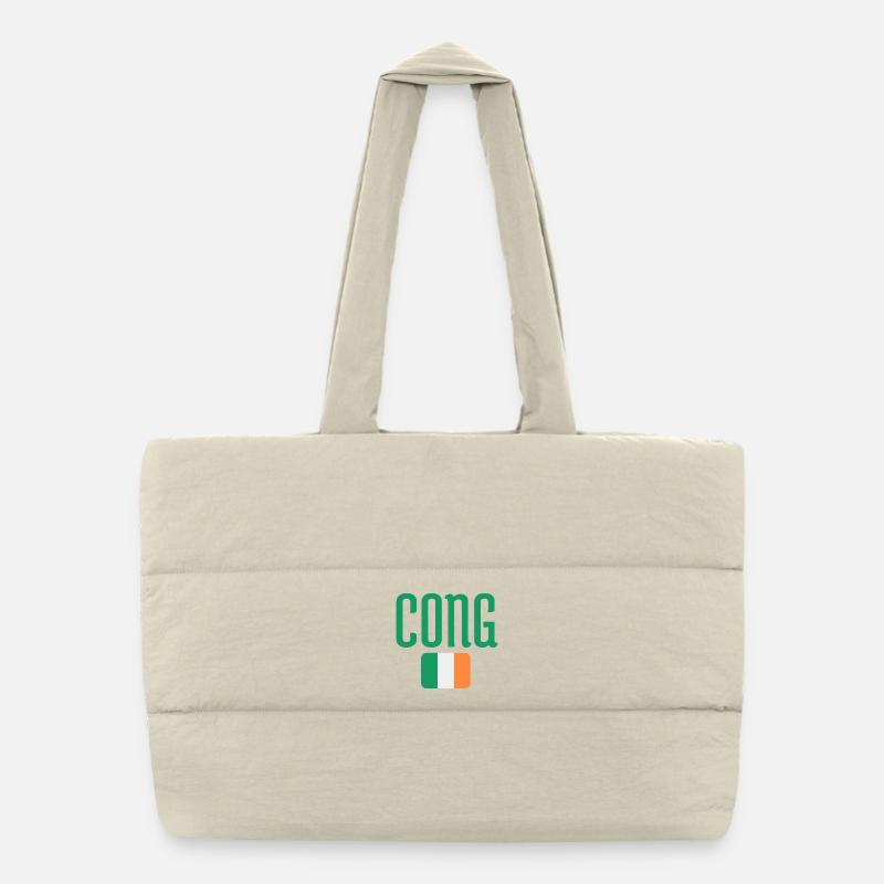 Typographie du drapeau irlandais des Cong Sac shopping matelassé