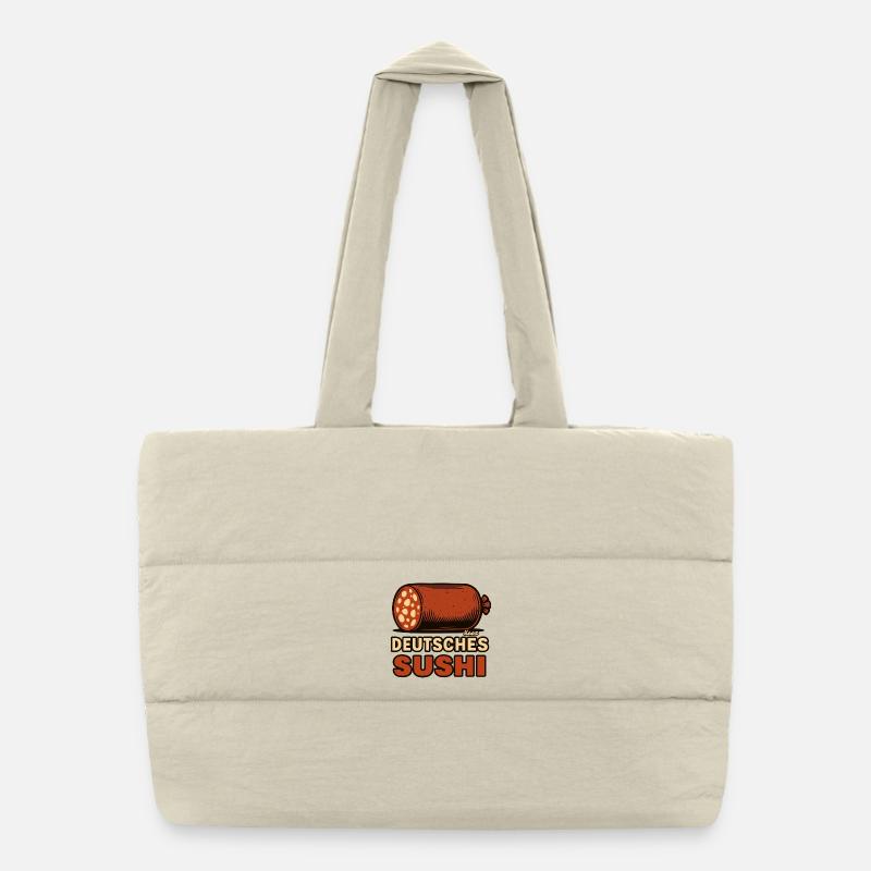 German Sausage Sushi Fusion Puffer Shopping Bag