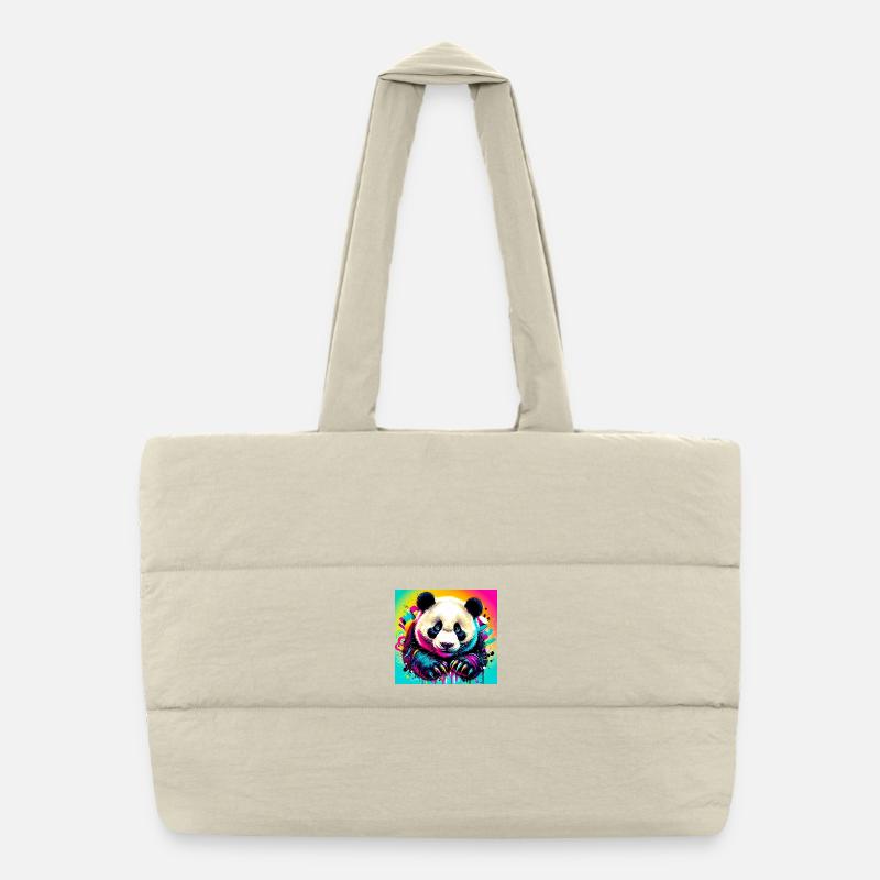 Panda Puffer-Einkaufstasche