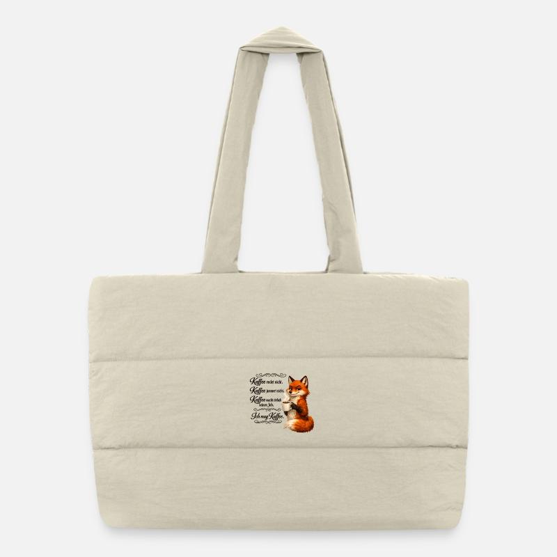 Kaffee Redet Nicht Kaffee Jammert Nicht Fuchs Puffer-Einkaufstasche