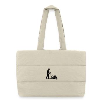 Tondeuse à gazon - Sac shopping matelassé - blanc naturel - Devant