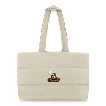 Kettle on stove - Puffer Shopping Bag - natural - Front