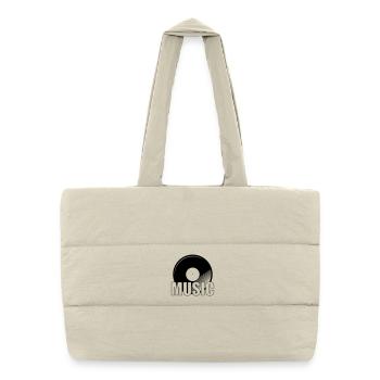 Music - Sac shopping matelassé - blanc naturel - Devant