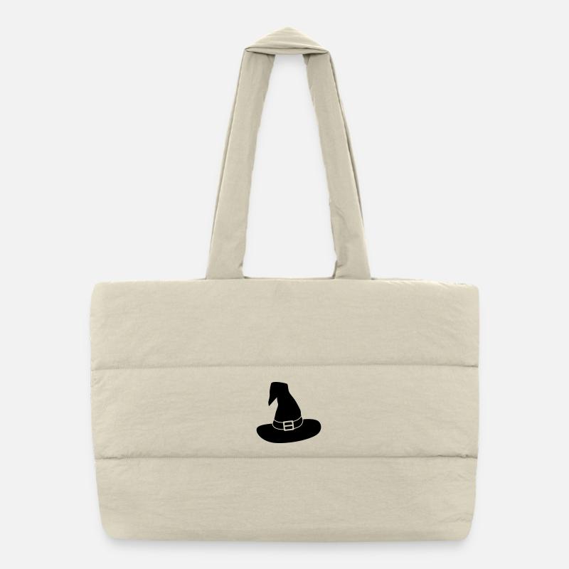 Hexenhut / schwarz-weiß / einfärbbar Puffer-Einkaufstasche