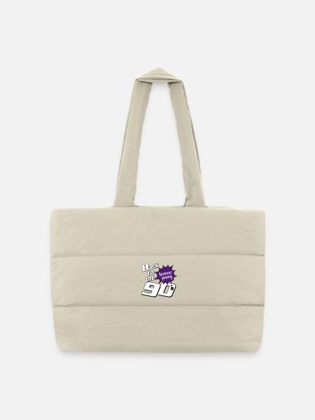 90s Party , Theme Party , forever Young (25) - Puffer Shopping Bag - natural