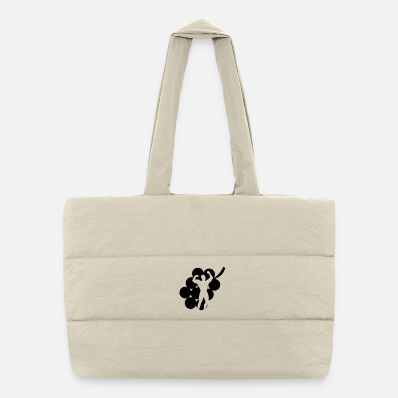 Healthy fruit grape gym bodybuilding Puffer Shopping Bag