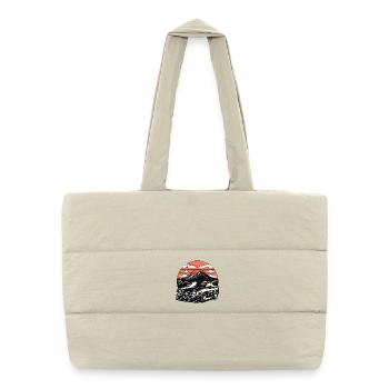 JDM car Japanese Retro Car Racing Drifting Legend - Puffer Shopping Bag - natural - Front