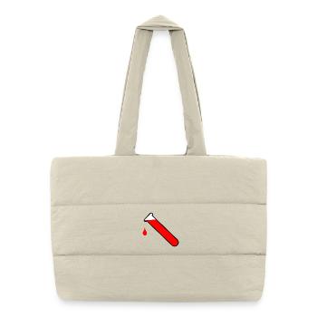 Blood test logo - Puffer Shopping Bag - natural - Front