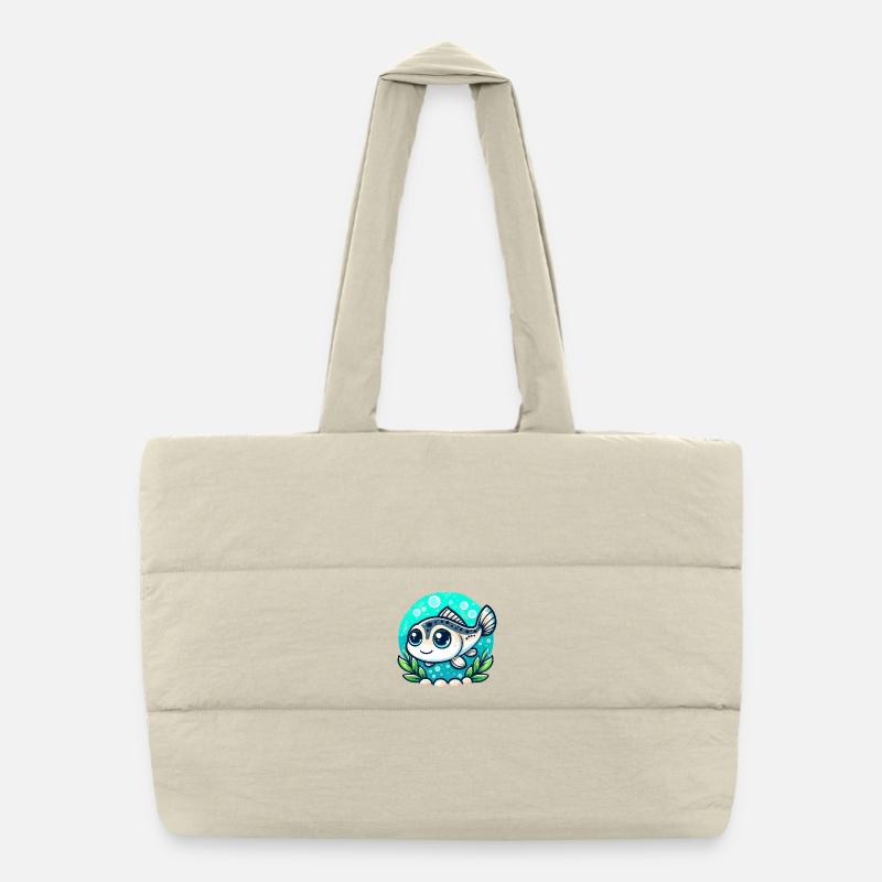 Salmoni Puffer Shopping Bag