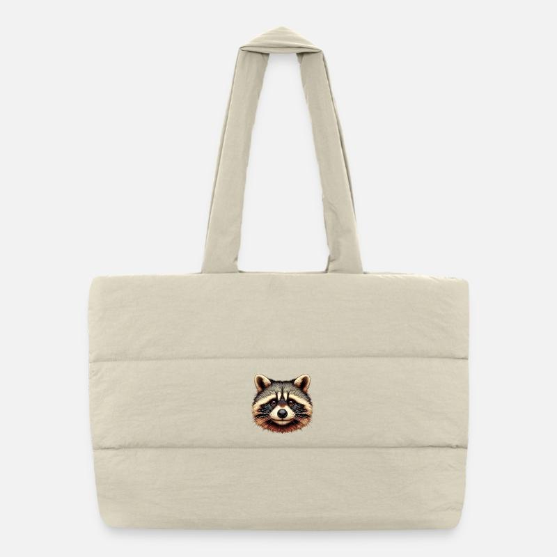 Raccoon Puffer Shopping Bag