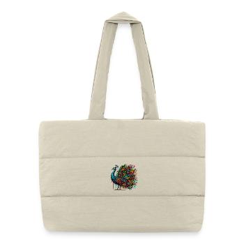 Peacock - Puffer Shopping Bag - natural - Front