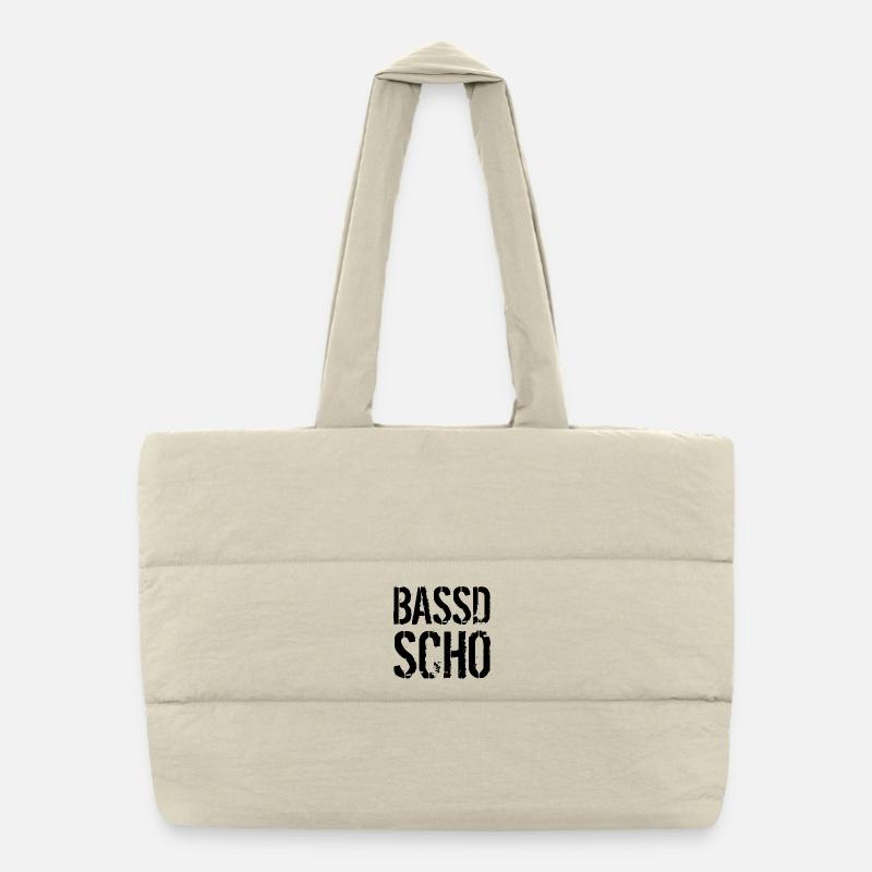 Bassd scho - Puffer-Einkaufstasche - Naturweiß