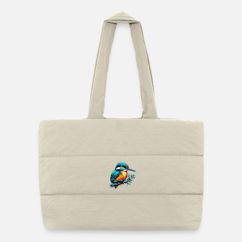 Eisvogel Puffer-Einkaufstasche