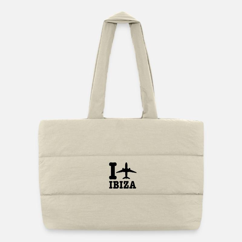 Ibiza Holidays - Puffer Shopping Bag - natural