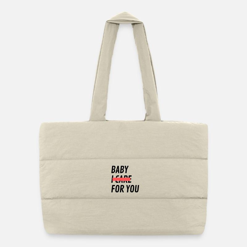 Bébé, je ne m’occupe pas de toi Sac shopping matelassé