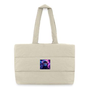 Space Cat - Puffer Shopping Bag - natural - Front