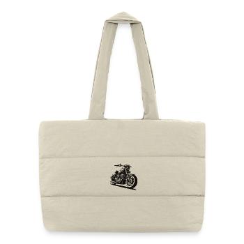 Retro Biker Style - Puffer Shopping Bag - natural - Front