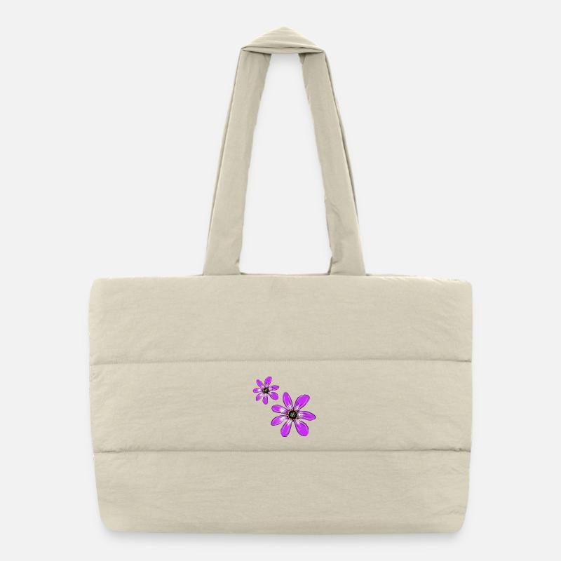Blumen Pink Puffer-Einkaufstasche