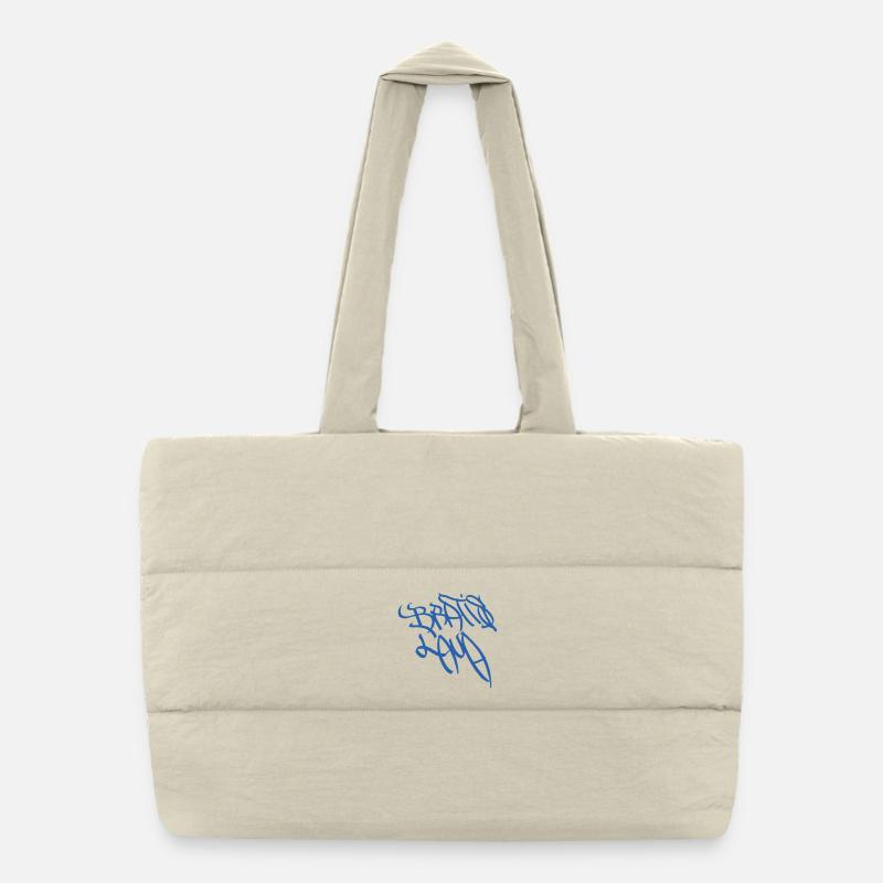 Expressive graffiti lettering Bratislava Puffer Shopping Bag