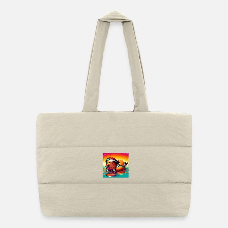 Mandarin duck Puffer Shopping Bag