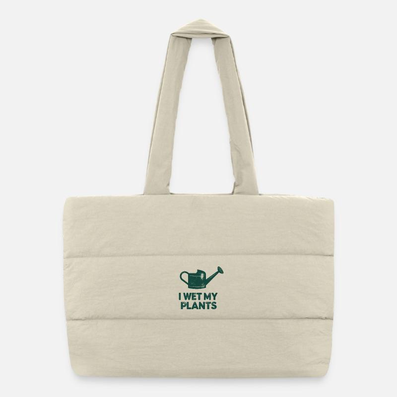 Wet My Plants Watering Puffer Shopping Bag