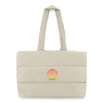 Vintage Retro Cat Style Sunset Sunset - Puffer Shopping Bag - natural - Front
