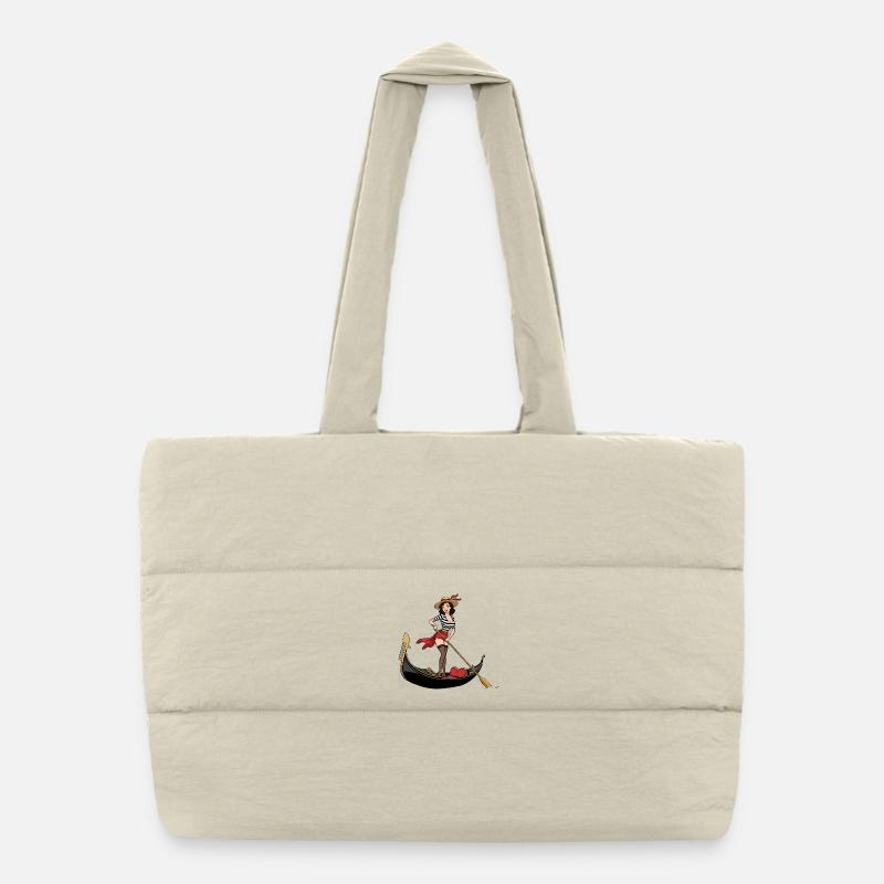 Pin-up de gondole de Venise en Italie Sac shopping matelassé