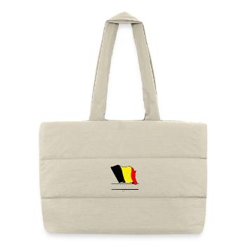 Belgium Flag – Namespace - Puffer Shopping Bag - natural - Front