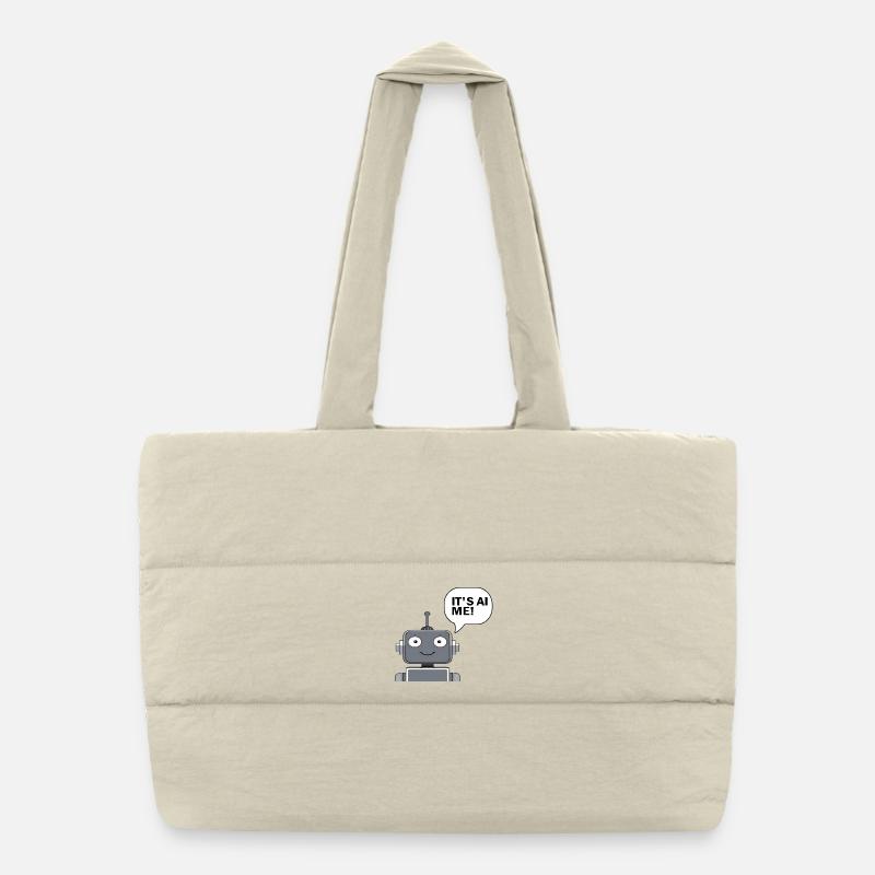 It's AI ME! - It's AI Time - Puffer Shopping Bag - natural