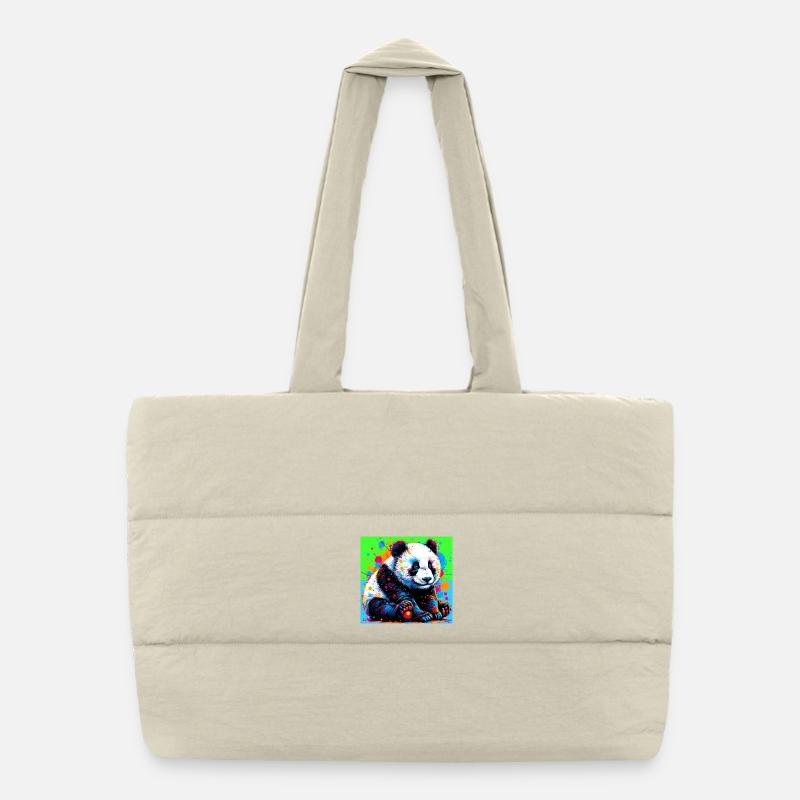 panda Sac shopping matelassé