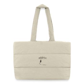 But why? Penguin Meme Footprints Doodle Doodle - Puffer Shopping Bag - natural - Front