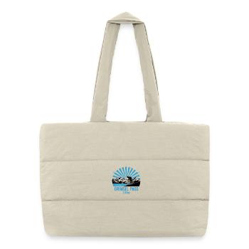Passage du Grimsel Alpes suisses Art de la montagne cyclable - Sac shopping matelassé - blanc naturel - Devant