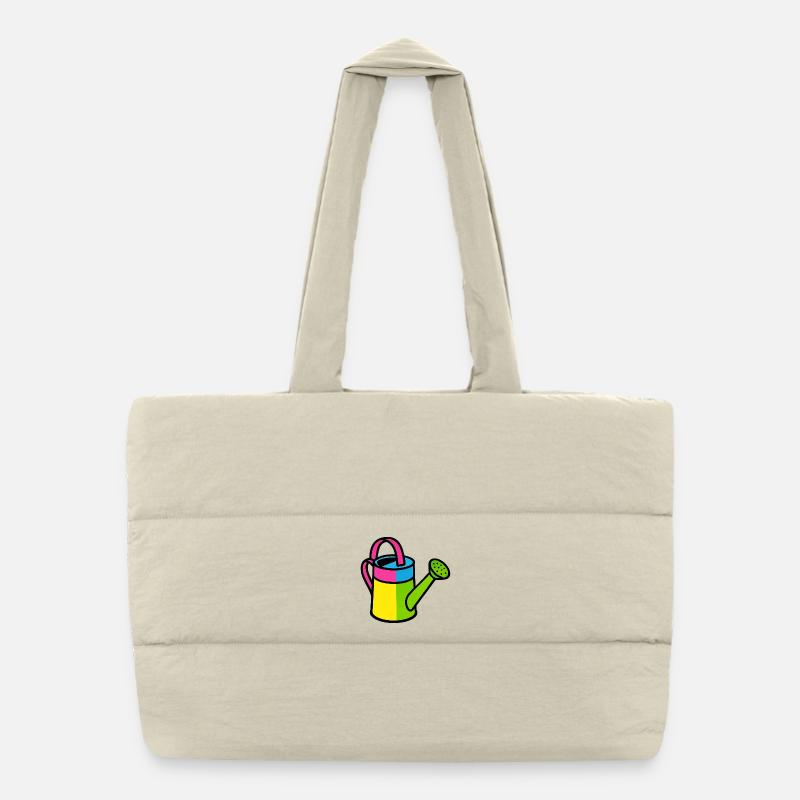 Arrosoir pop art coloré outil de jardinage Sac shopping matelassé