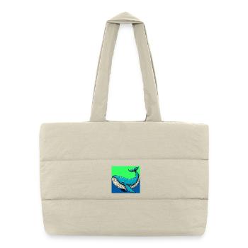 whale - Puffer Shopping Bag - natural - Front