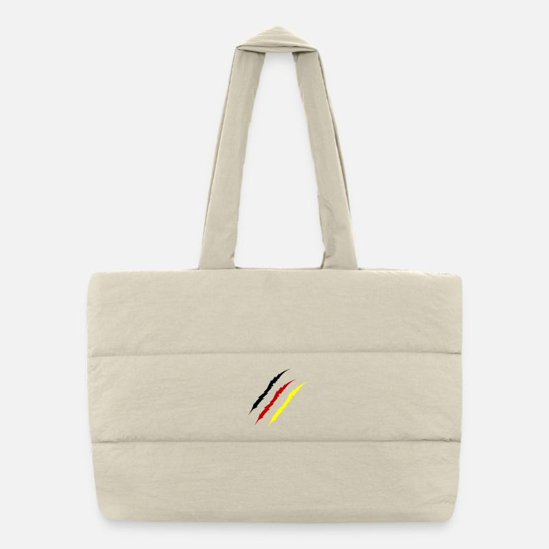 krallen_deutschland_-2- Puffer Shopping Bag