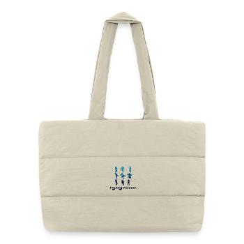 Silhouettes du pêcheur Pêchent pour toujours - Sac shopping matelassé - blanc naturel - Devant