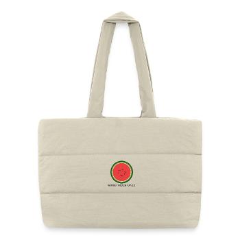 Juste de bonnes vibrations - Sac shopping matelassé - blanc naturel - Devant