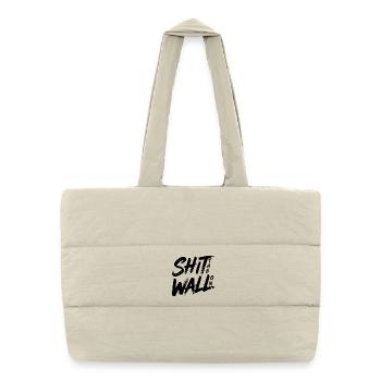 Shit the wall on - Puffer-Einkaufstasche - Naturweiß - Vorne