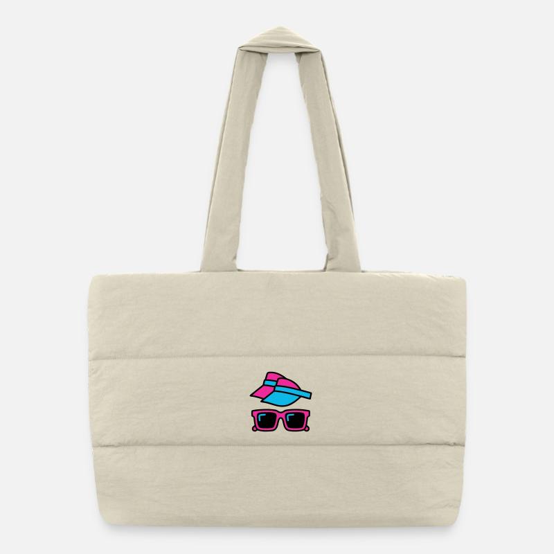 Ensemble de lunettes pare-soleil des années 80 Sac shopping matelassé