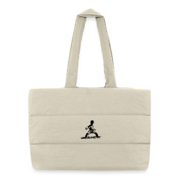 Karateka Boy Sketch - Sac shopping matelassé - blanc naturel - Devant