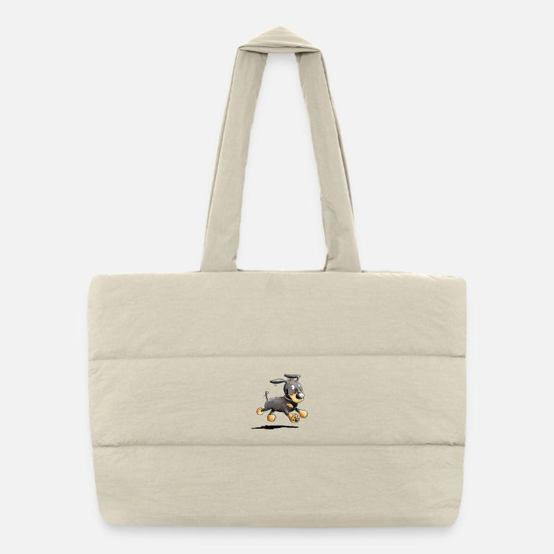 Flotter Dackel - Dachshund - Teckel - Geschenk Puffer-Einkaufstasche