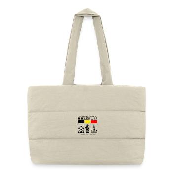 Colorful Blocks and Arch - Puffer Shopping Bag - natural - Front