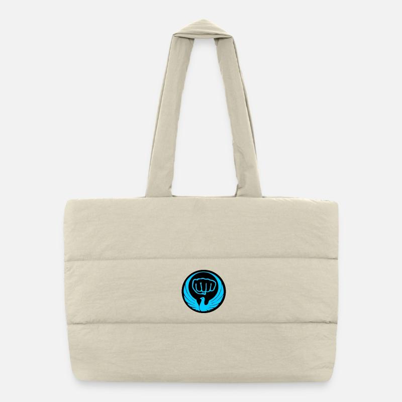 Wado pigeon emblem logo blue Puffer Shopping Bag